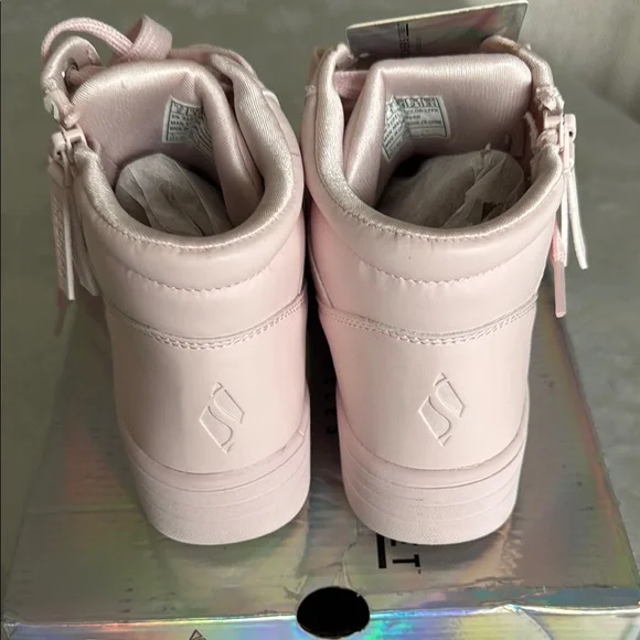 Pink High-Top Sneakers Girls  Size 2 - Picture 6 of 15